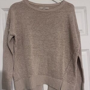 Loft Ann Taylor Women’s M Long Sleeve Tan Beige Pullover Lightweight Sweater